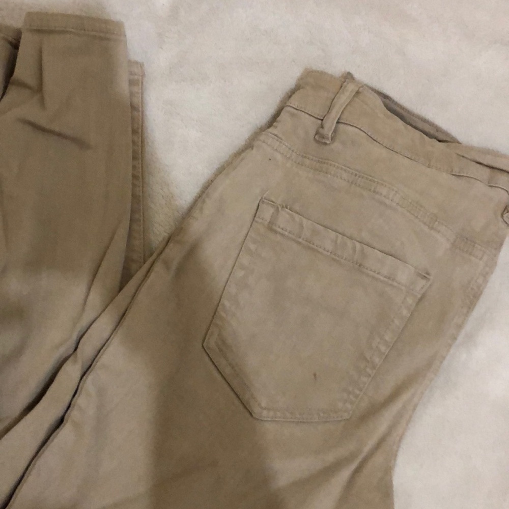 Khaki skinny jeans